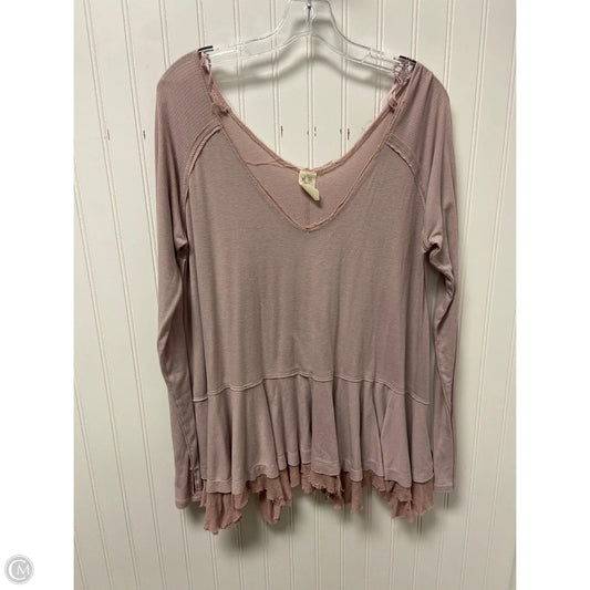 Top Long Sleeve By We The Free In Pink, Size: S