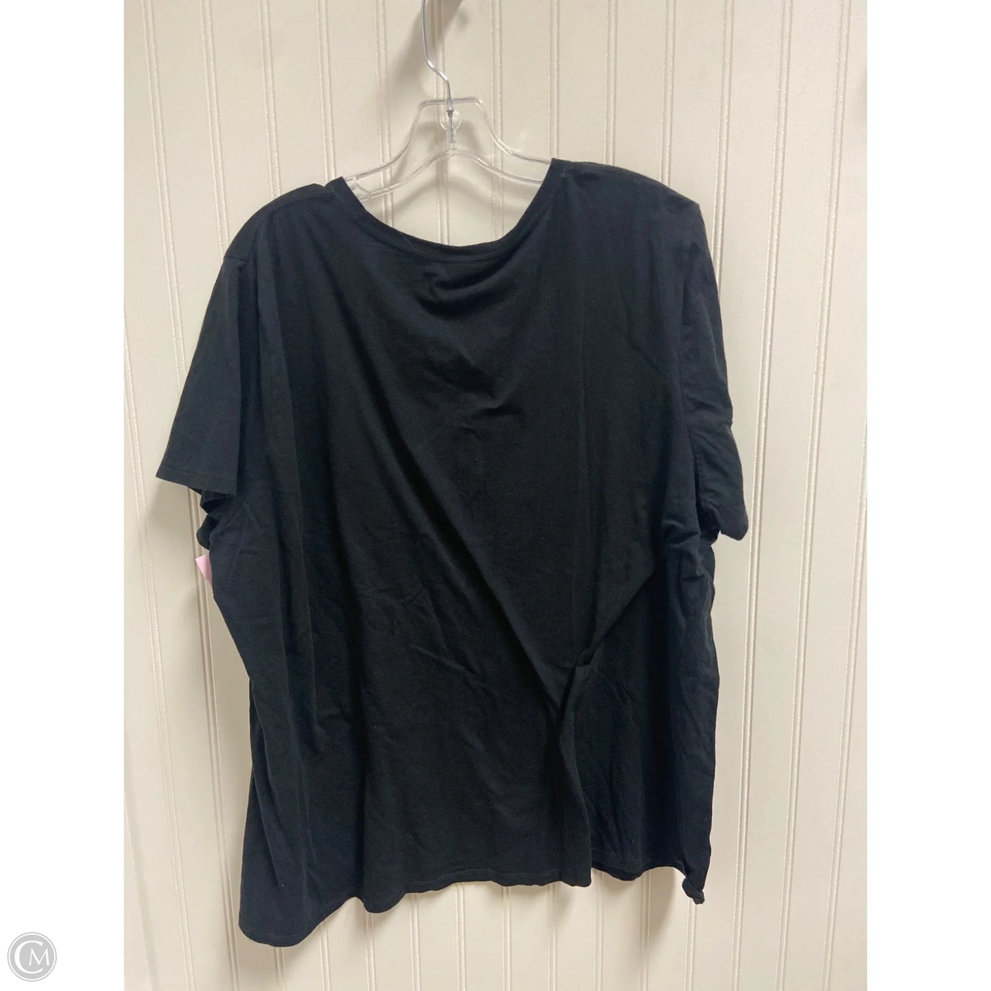 Top Short Sleeve By Clothes Mentor In Black, Size: 3x