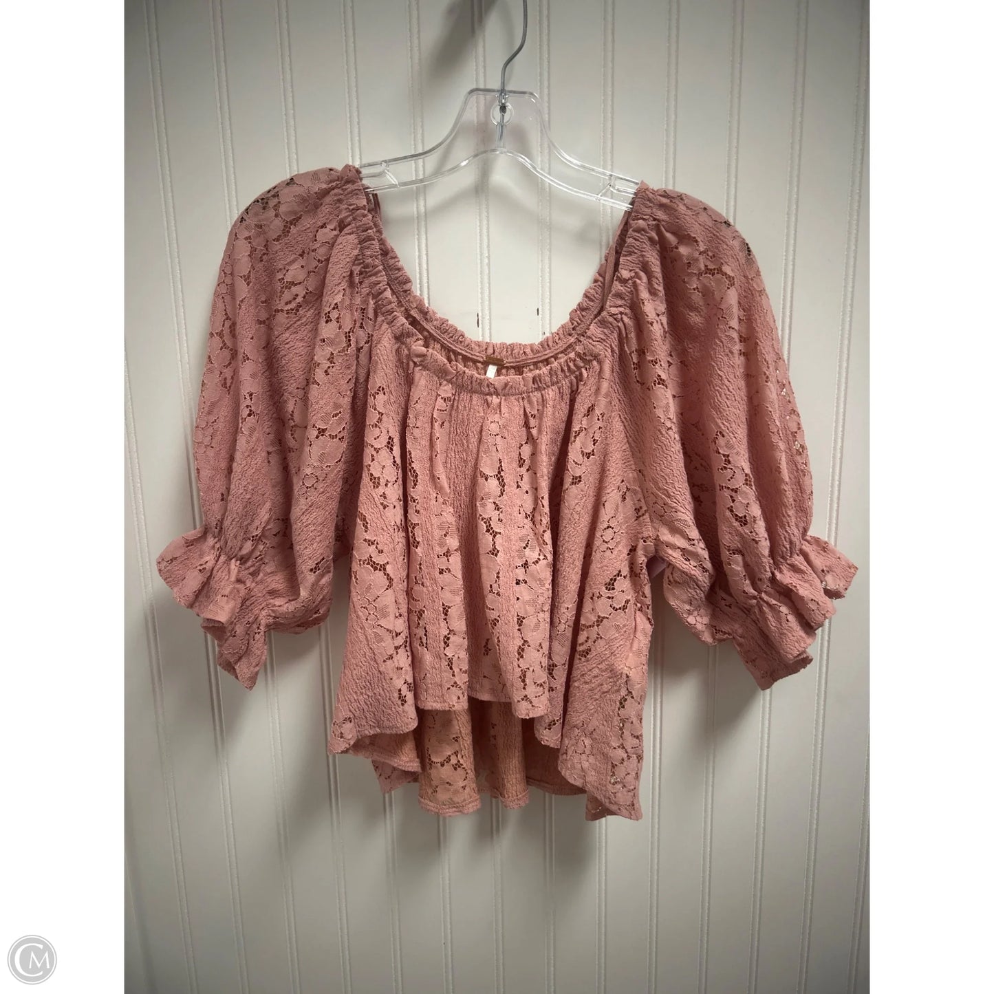 Top Short Sleeve By Free People In Pink, Size: S