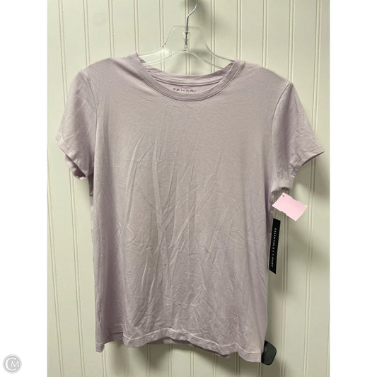 Top Short Sleeve Basic By Tahari By Arthur Levine In Purple, Size: M