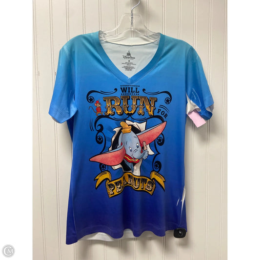 Top Short Sleeve By Disney Store In Blue, Size: M