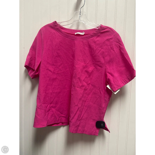 Top Short Sleeve By Good American In Pink, Size: S