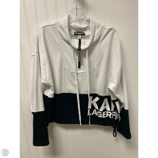 Jacket Designer By Karl Lagerfeld In Black & White, Size: L