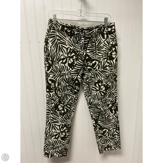 Pants Designer By Kate Spade In Green & White, Size: 6