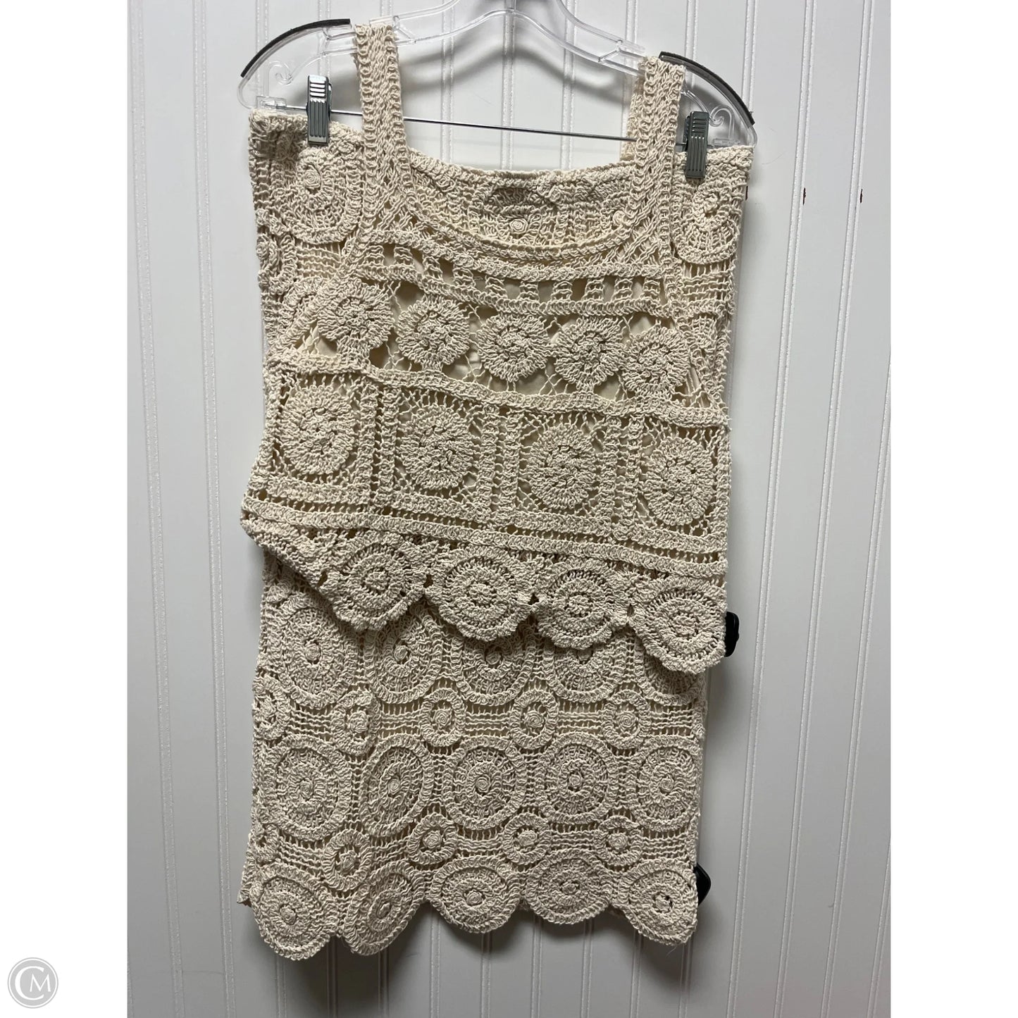 Skirt Set 2pc By Clothes Mentor In Beige, Size: L
