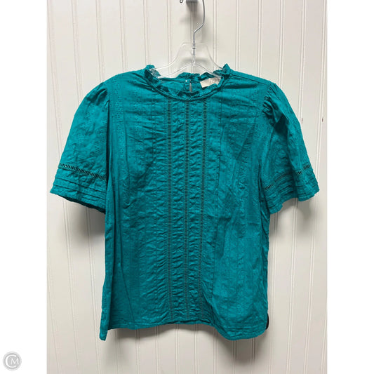 Top Short Sleeve By Loft In Teal, Size: Xs
