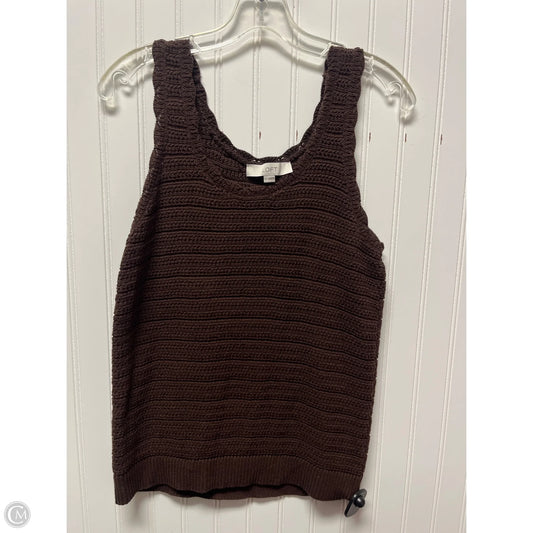 Top Sleeveless By Loft In Brown, Size: S