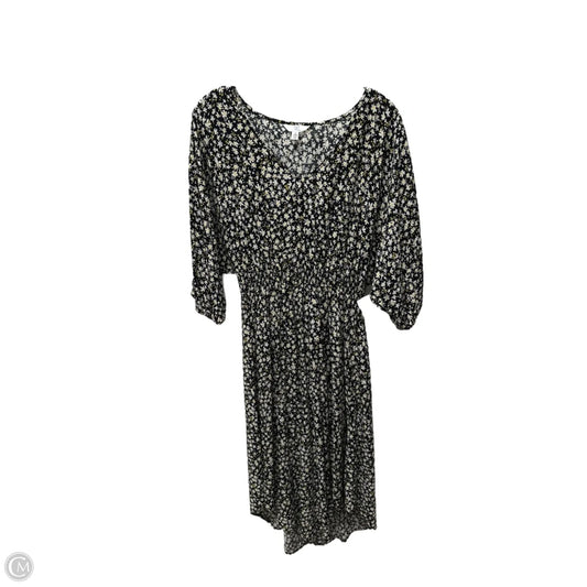 Dress Casual Midi By Time And Tru In Black, Size: S