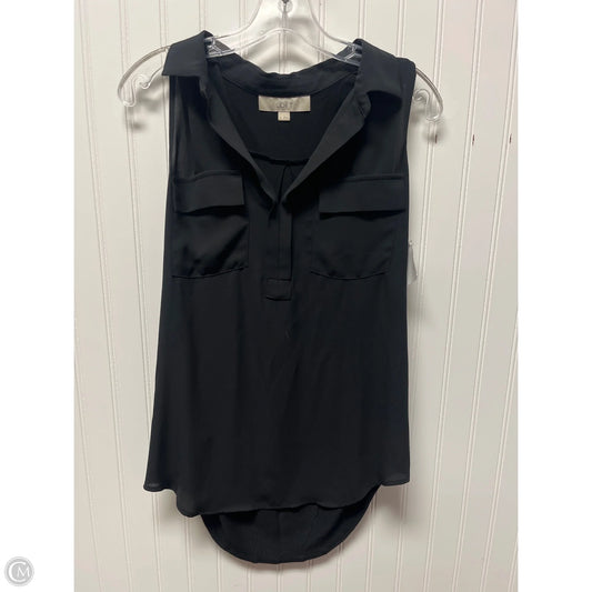 Top Sleeveless By Loft In Black, Size: M