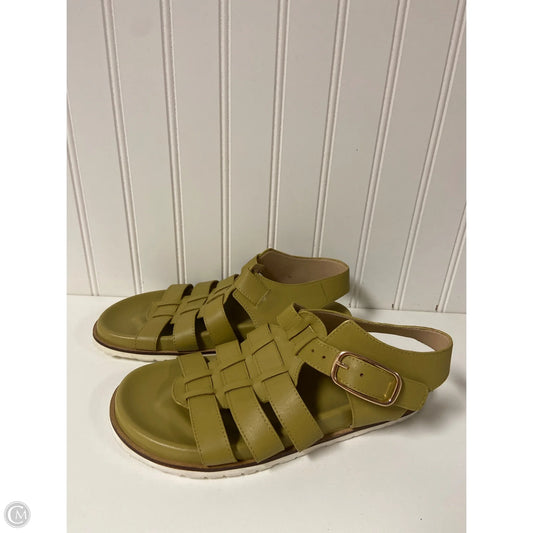 Sandals Flats By Anthropologie In Green, Size: 7.5