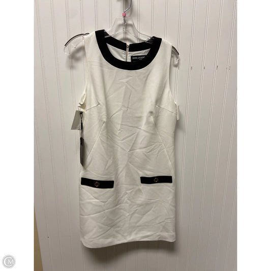 Dress Designer By Karl Lagerfeld In White, Size: M