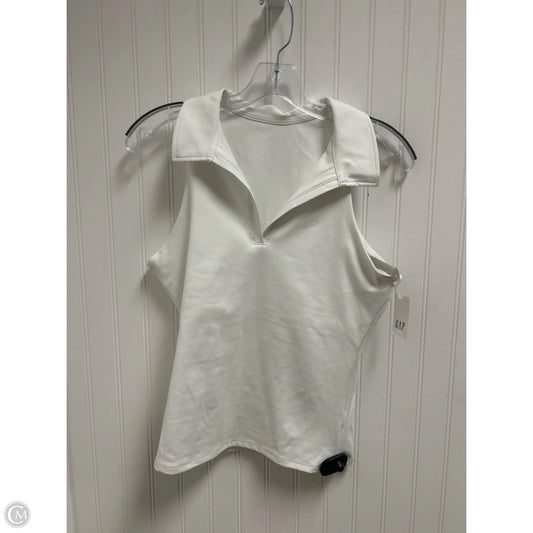 Top Sleeveless By Gap In White, Size: M