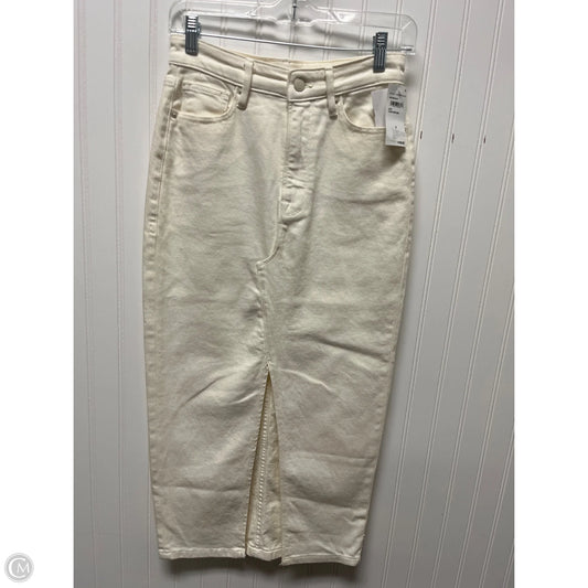 Skirt Maxi By Good American In White Denim, Size: 0
