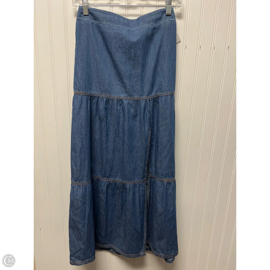 Skirt Maxi By Bcx In Blue Denim, Size: S