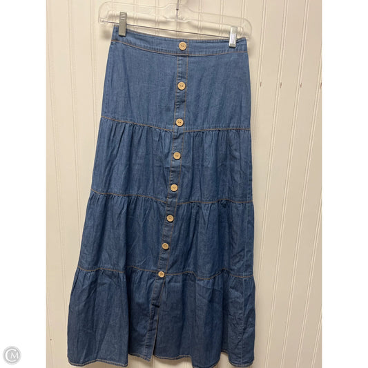 Skirt Maxi By Bcx In Blue Denim, Size: Xs