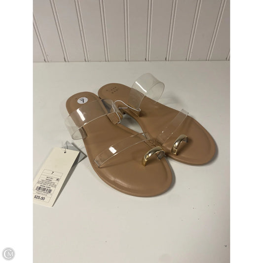 Sandals Flats By A New Day In Clear, Size: 7