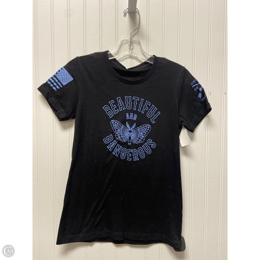 Top Short Sleeve By Clothes Mentor In Black, Size: S