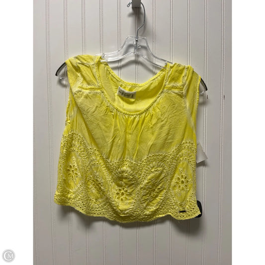 Top Short Sleeve By Abercrombie And Fitch In Yellow, Size: Xs