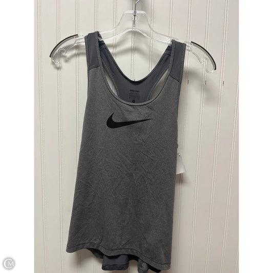 Athletic Tank Top By Nike In Grey, Size: M