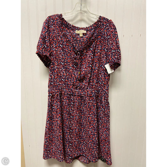 Dress Casual Short By Michael By Michael Kors In Blue & Red, Size: L