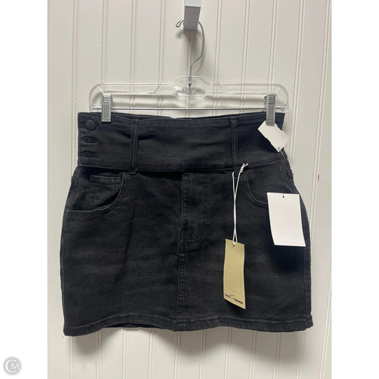 Skirt Mini & Short By Clothes Mentor In Black Denim, Size: L