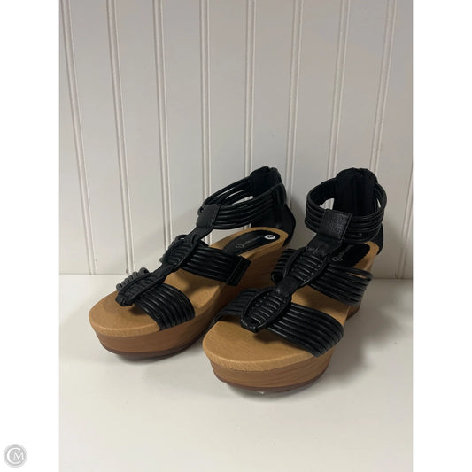 Sandals Heels Wedge By Bare Traps In Black, Size: 8