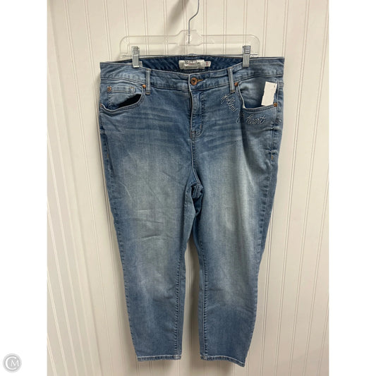 Jeans Straight By Torrid In Blue Denim, Size: 18