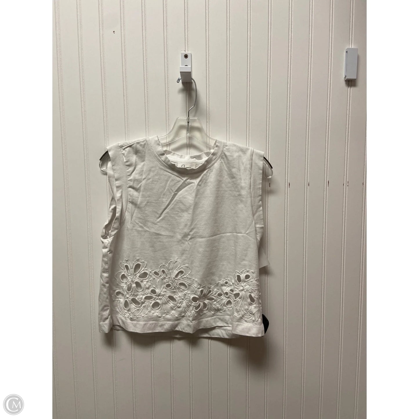 Top Sleeveless By Japna In White, Size: L