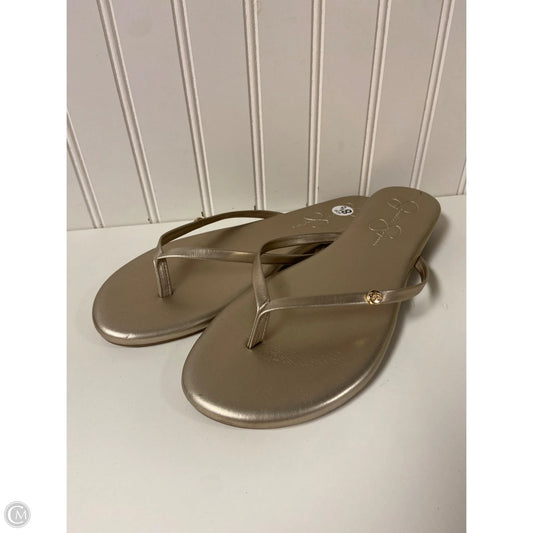 Sandals Flip Flops By Jessica Simpson In Gold, Size: 8.5