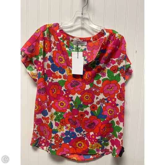 Top Short Sleeve By Sugar Lips In Floral Print, Size: S