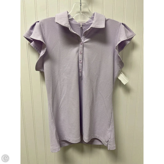 Athletic Top Short Sleeve By Calia In Purple, Size: M