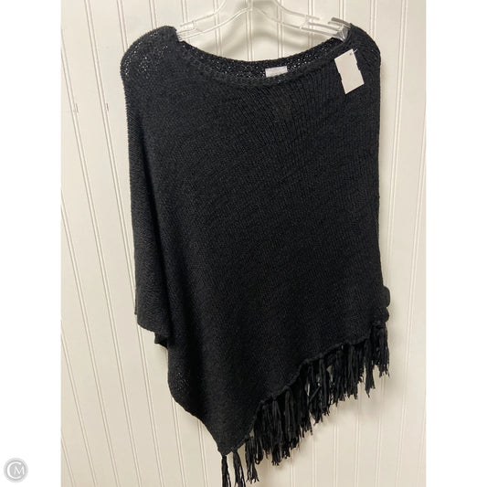 Poncho By Chicos In Black, Size: M