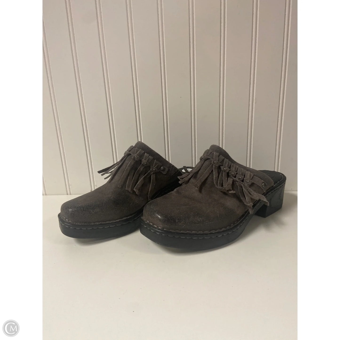 Shoes Heels Block By Born In Grey, Size: 7
