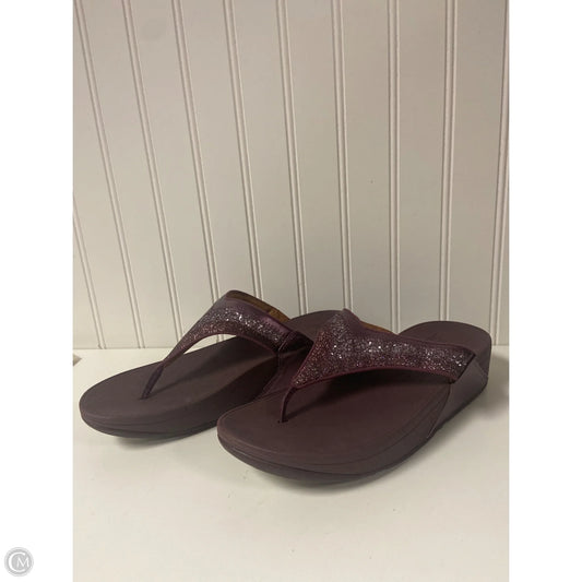 Sandals Flip Flops By Fitflop In Purple, Size: 9