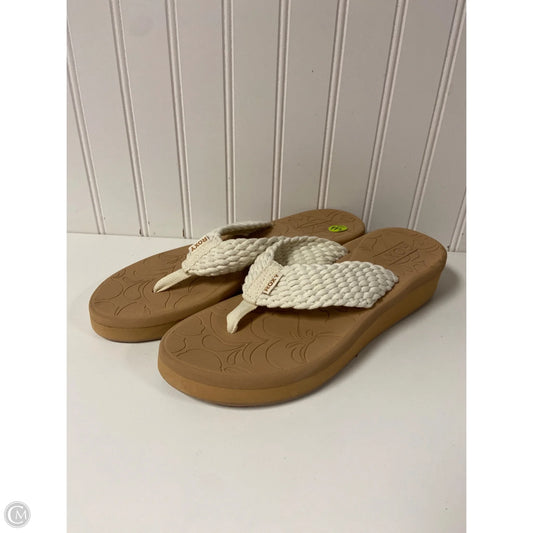 Sandals Flip Flops By Roxy In White, Size: 11.5