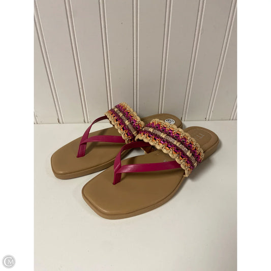 Sandals Flats By Italian Shoemakers In Pink, Size: 6.5