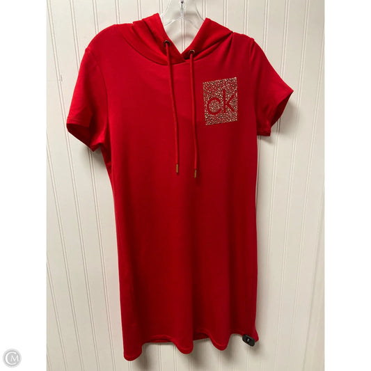 Dress Casual Short By Calvin Klein In Red, Size: M