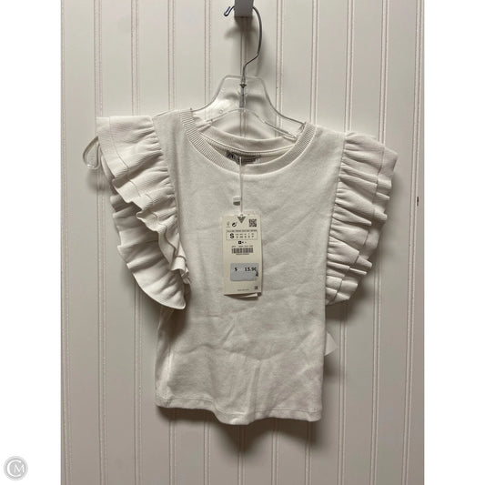 Top Sleeveless By Zara In White, Size: S