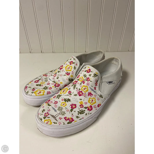 Shoes Flats By Vans In White, Size: 10