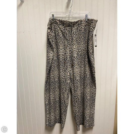 Pants Wide Leg By Soho Apparel In Animal Print, Size: 3x