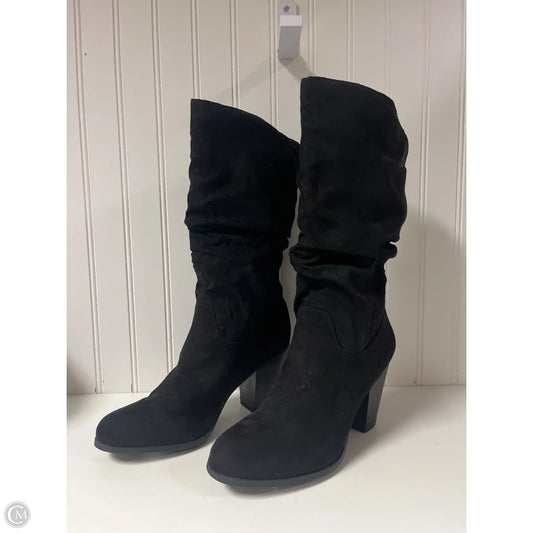 Boots Mid-calf Heels By Rampage In Black, Size: 9