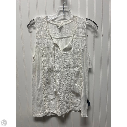 Top Sleeveless By Lucky Brand In White, Size: S