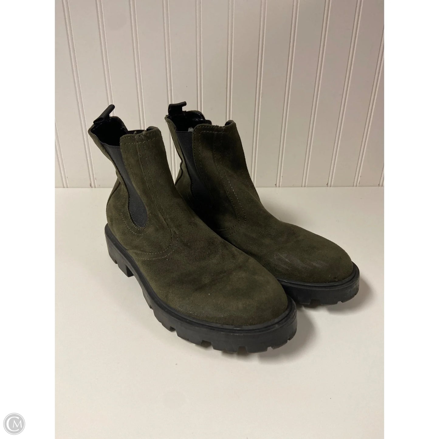 Boots Ankle Flats By Nine West In Green, Size: 8.5