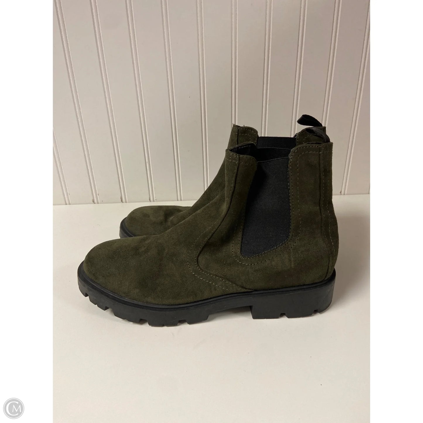 Boots Ankle Flats By Nine West In Green, Size: 8.5