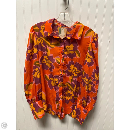 Top Long Sleeve By Btfbm In Floral Print, Size: M