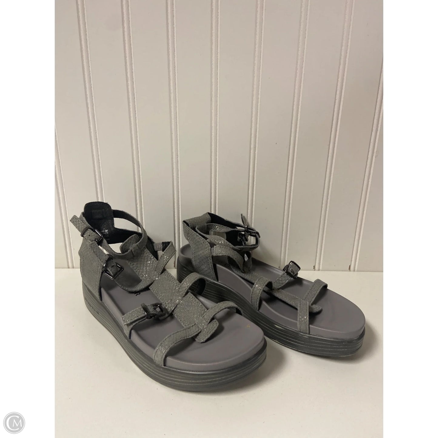 Sandals Flats By Donald Pliner In Grey, Size: 6