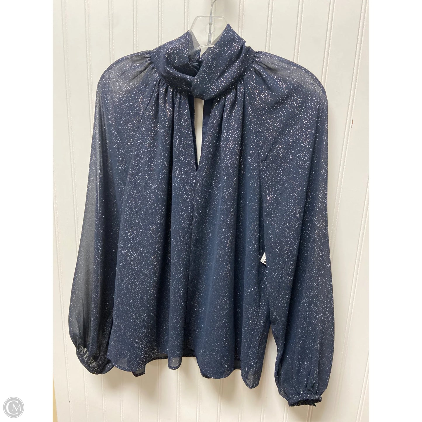 Top Long Sleeve By Banana Republic In Navy, Size: M