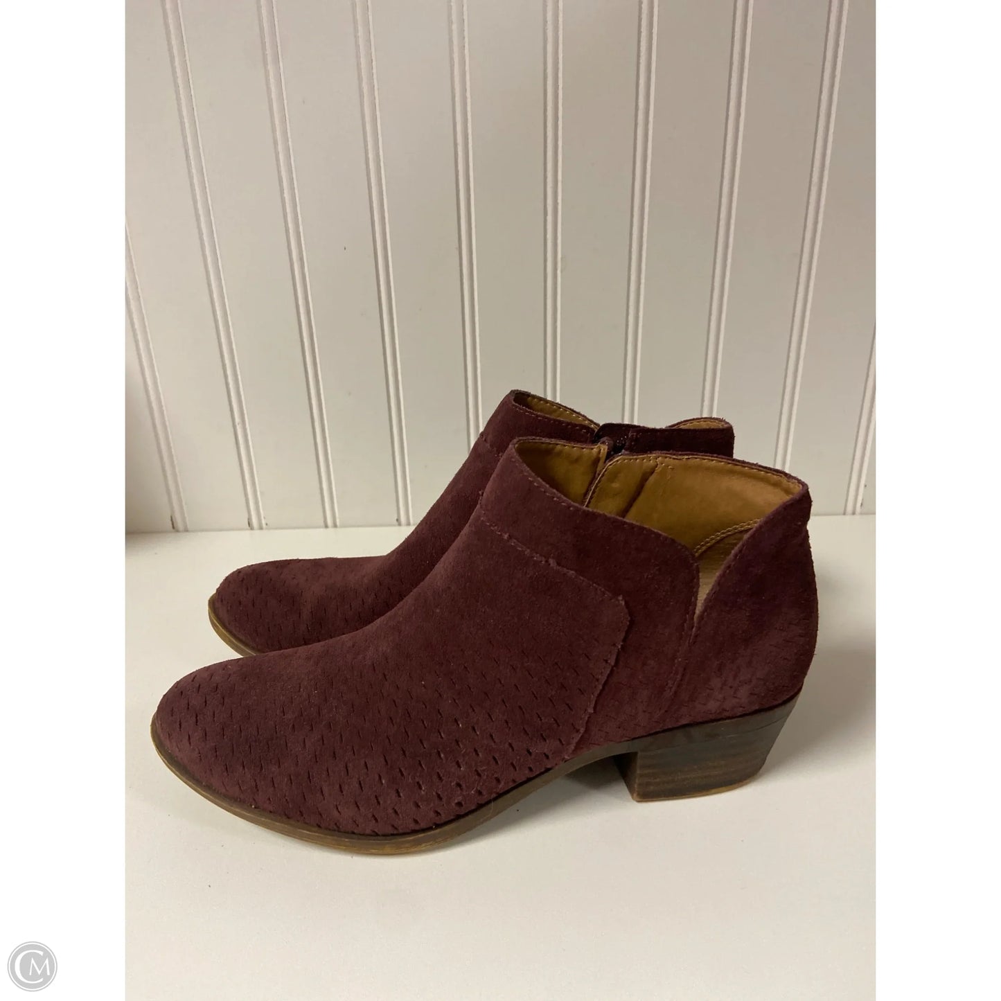 Boots Ankle Heels By Lucky Brand In Red, Size: 7