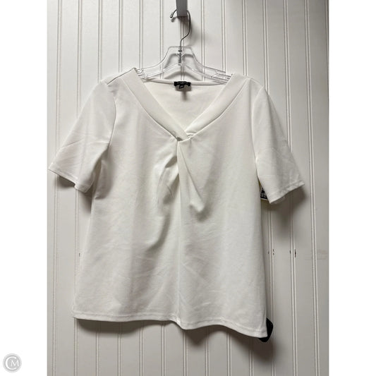 Top Short Sleeve By Talbots In White, Size: M