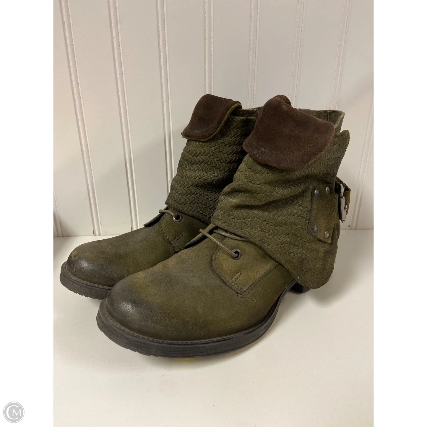 Boots Combat By Miz Mooz In Green, Size: 7.5